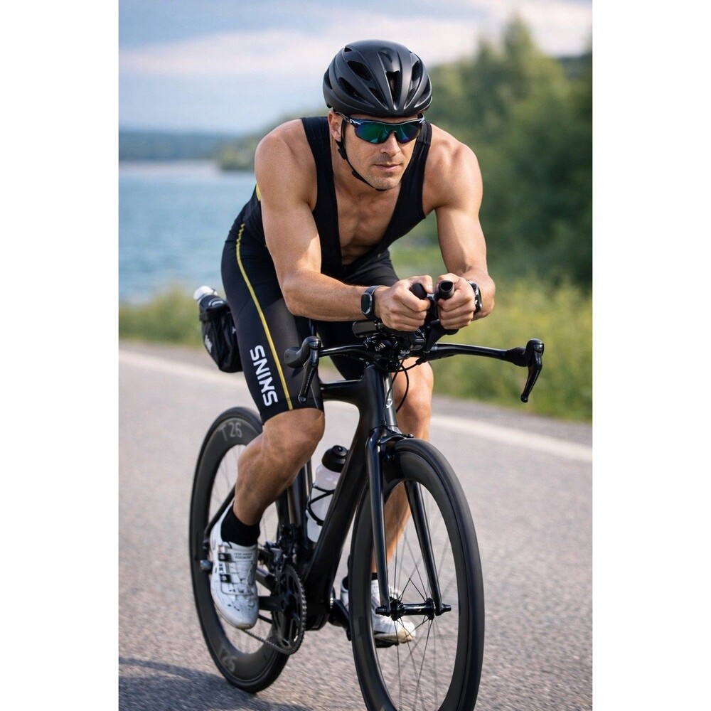 Skins Cycling Bib Shorts Men’s XL Black Padded Compression Bike Ride Shorts